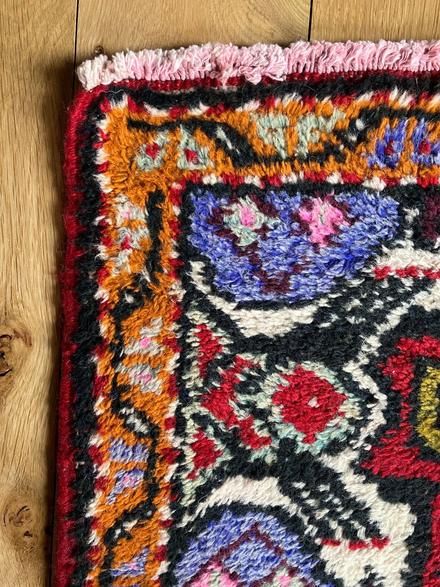 Handmade Vintage Turkish Entryway Rug 1'9" X 3'6"