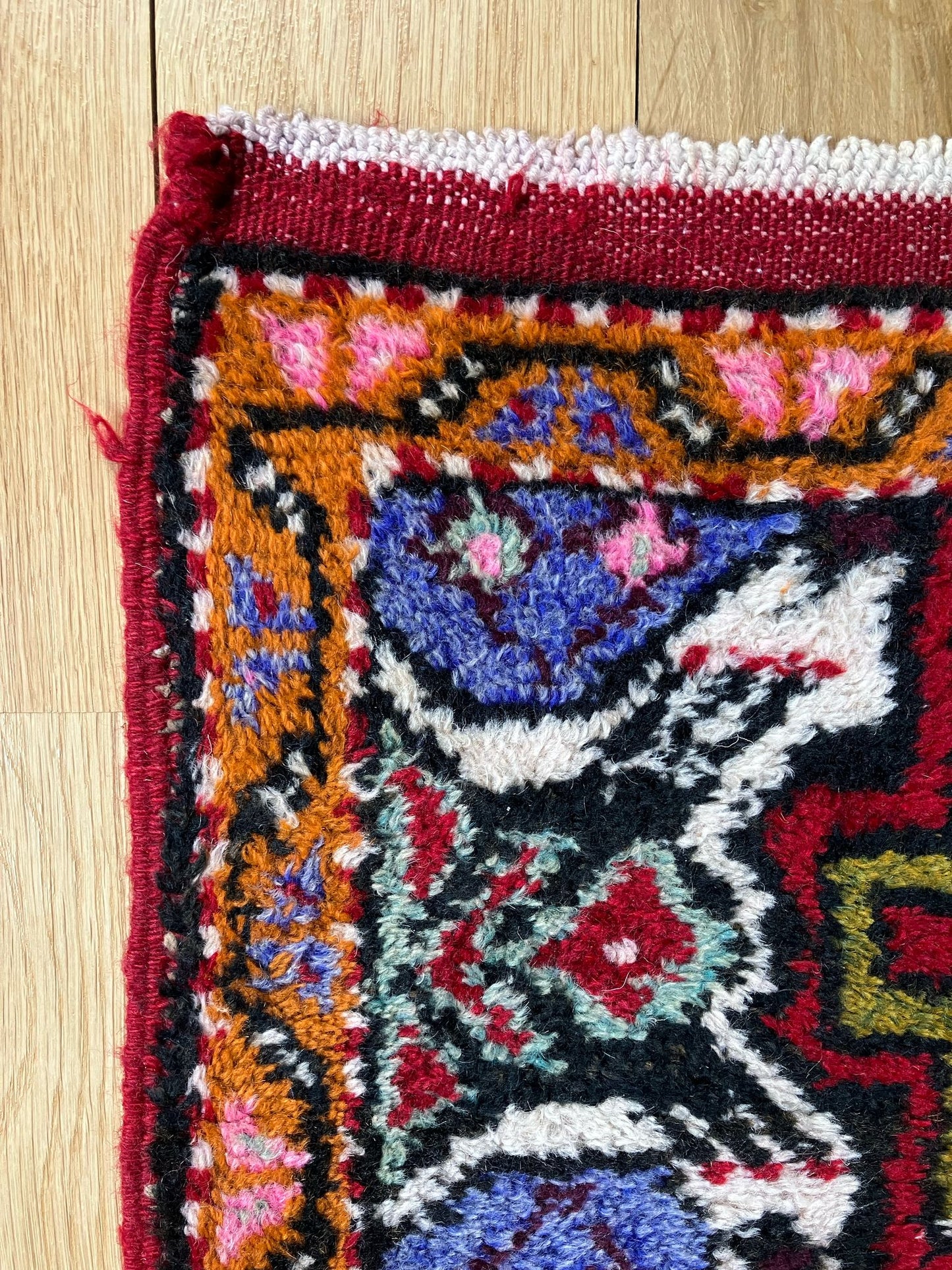 Handmade Vintage Turkish Entryway Rug 1'9" X 3'6"