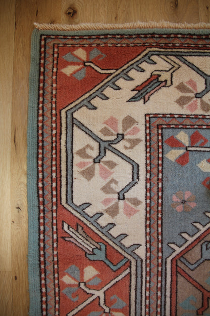 Handmade Vintage Turkish Large Rug 6'5" X 9'8"