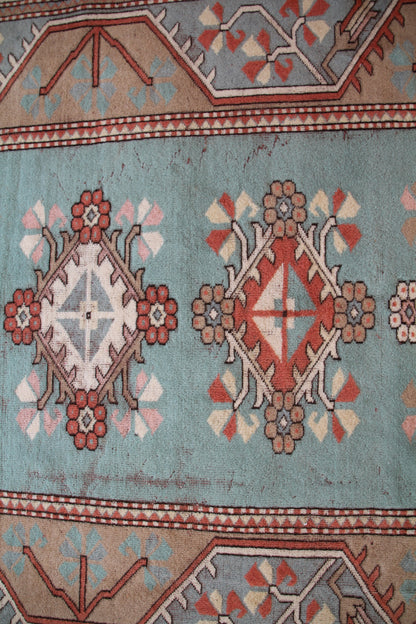 Handmade Vintage Turkish Large Rug 6'5" X 9'8"