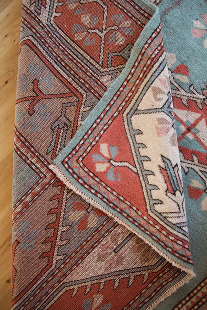 Handmade Vintage Turkish Large Rug 6'5" X 9'8"