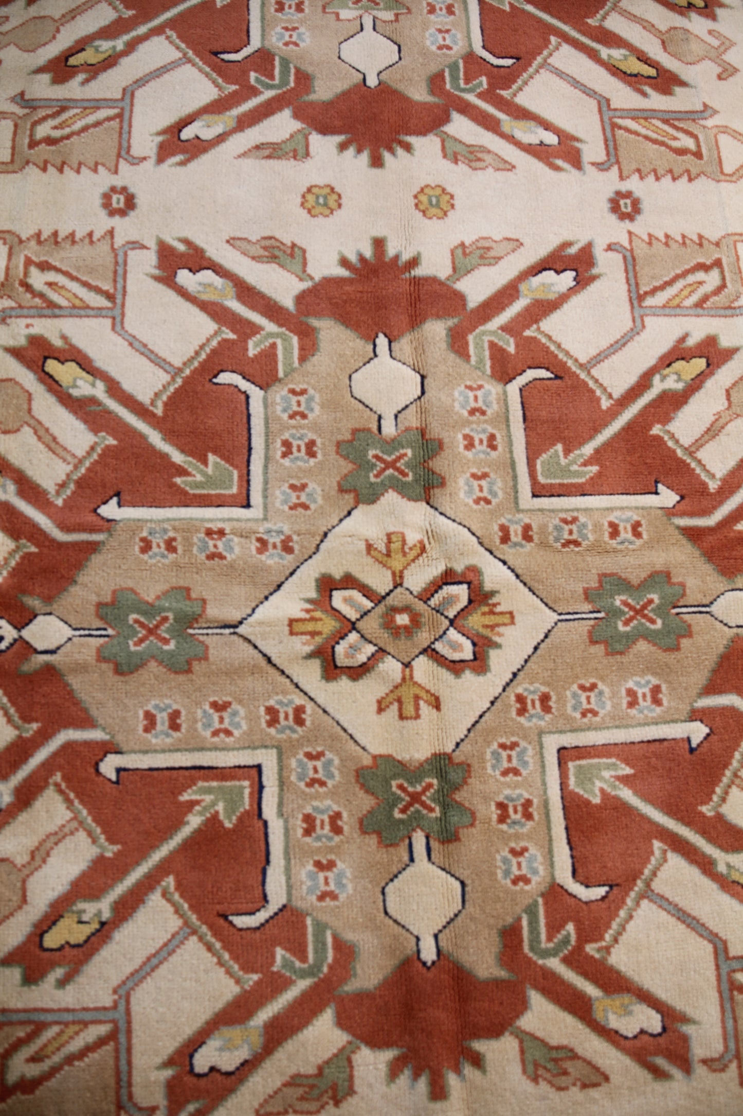Handmade Vintage Turkish Large Rug 5'8" X 9'