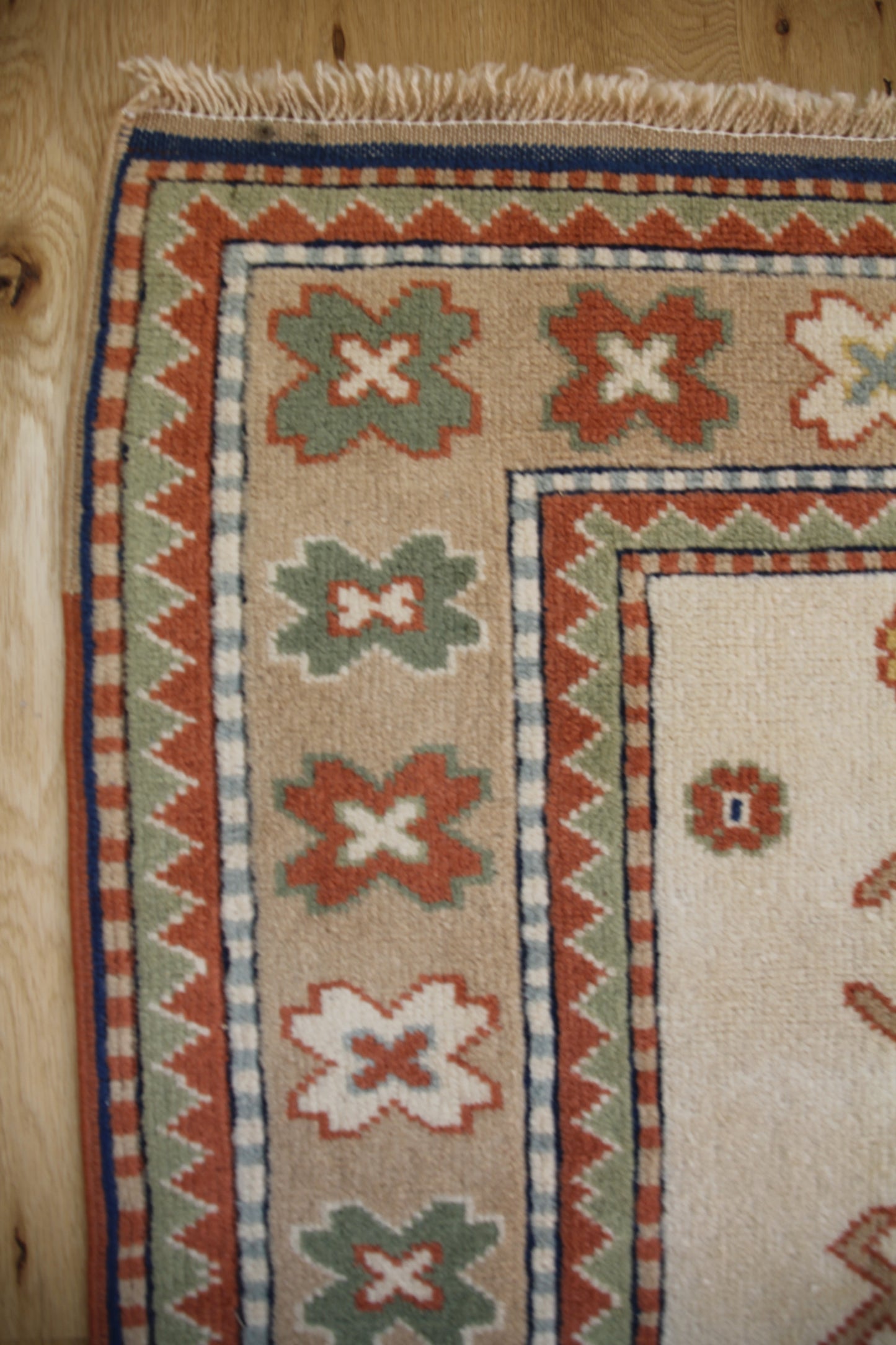 Handmade Vintage Turkish Large Rug 5'8" X 9'