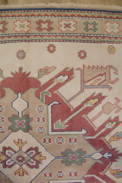 Handmade Vintage Turkish Large Rug 5'8" X 9'