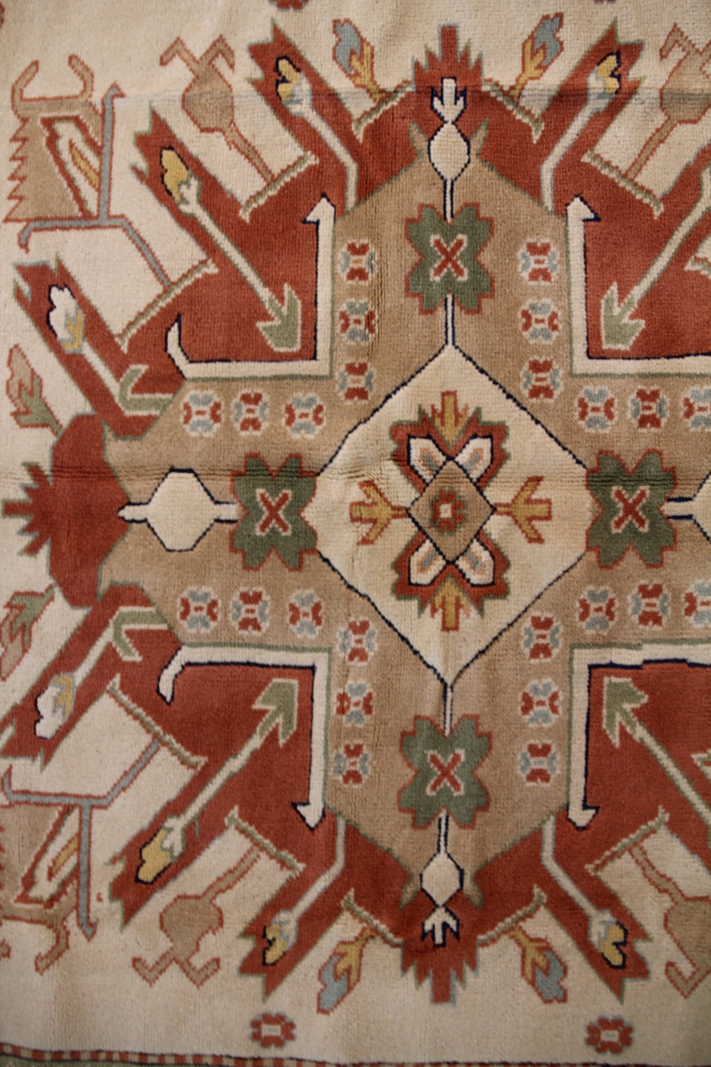 Handmade Vintage Turkish Large Rug 5'8" X 9'