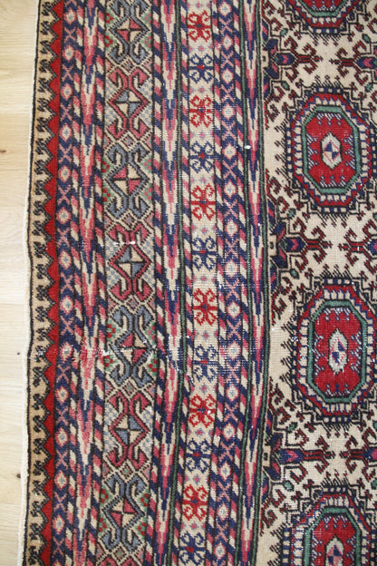 Handmade Vintage Turkish Large Rug 6'5" X 9'9"