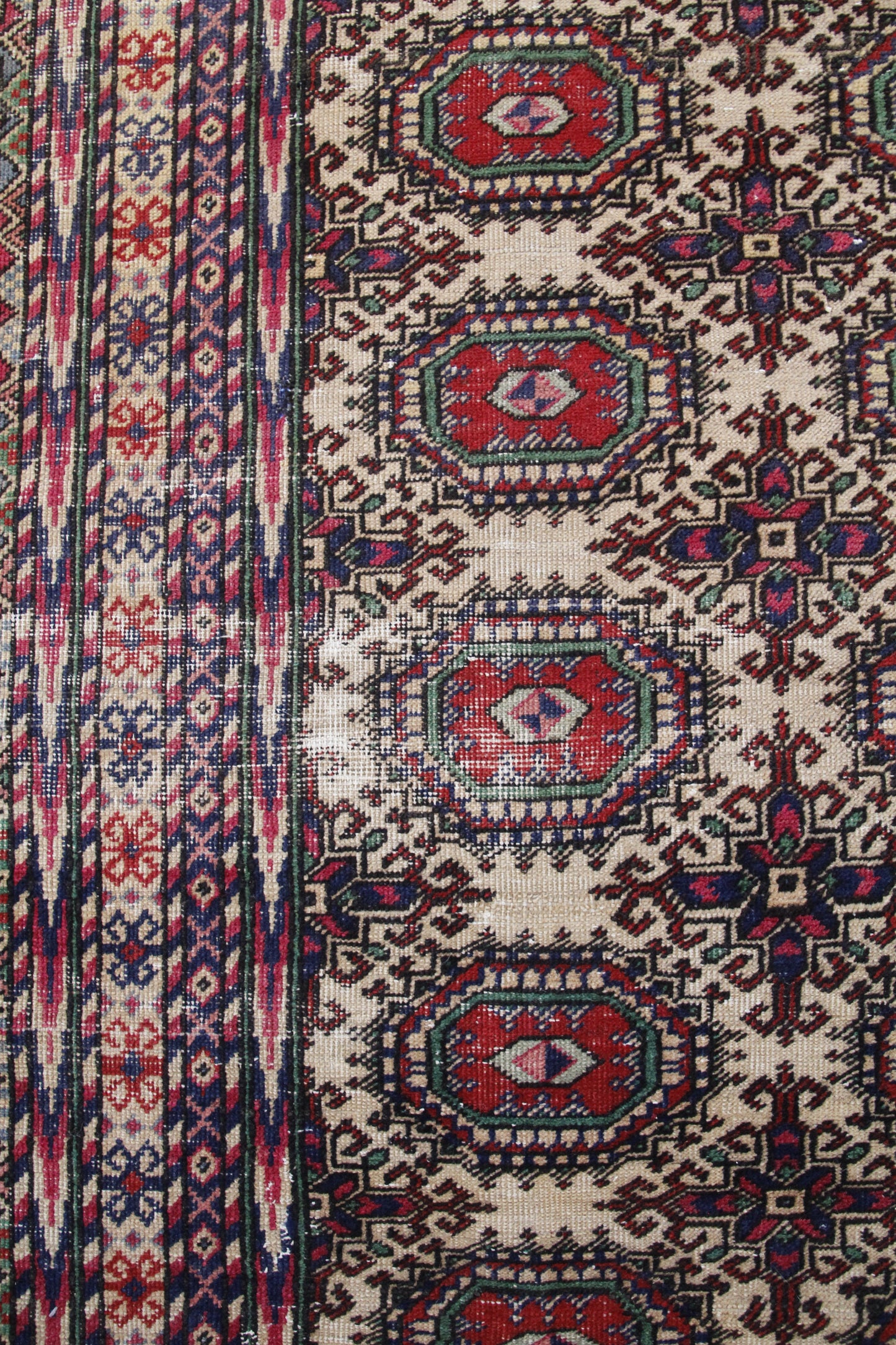 Handmade Vintage Turkish Large Rug 6'5" X 9'9"