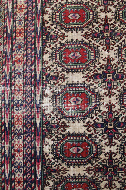 Handmade Vintage Turkish Large Rug 6'5" X 9'9"