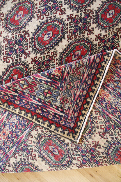 Handmade Vintage Turkish Large Rug 6'5" X 9'9"