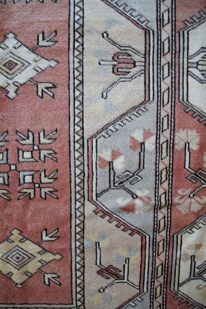 Handmade Vintage Turkish Large Rug 6'7" X 9'9"
