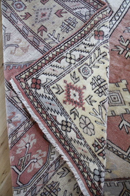 Handmade Vintage Turkish Large Rug 6'7" X 9'9"