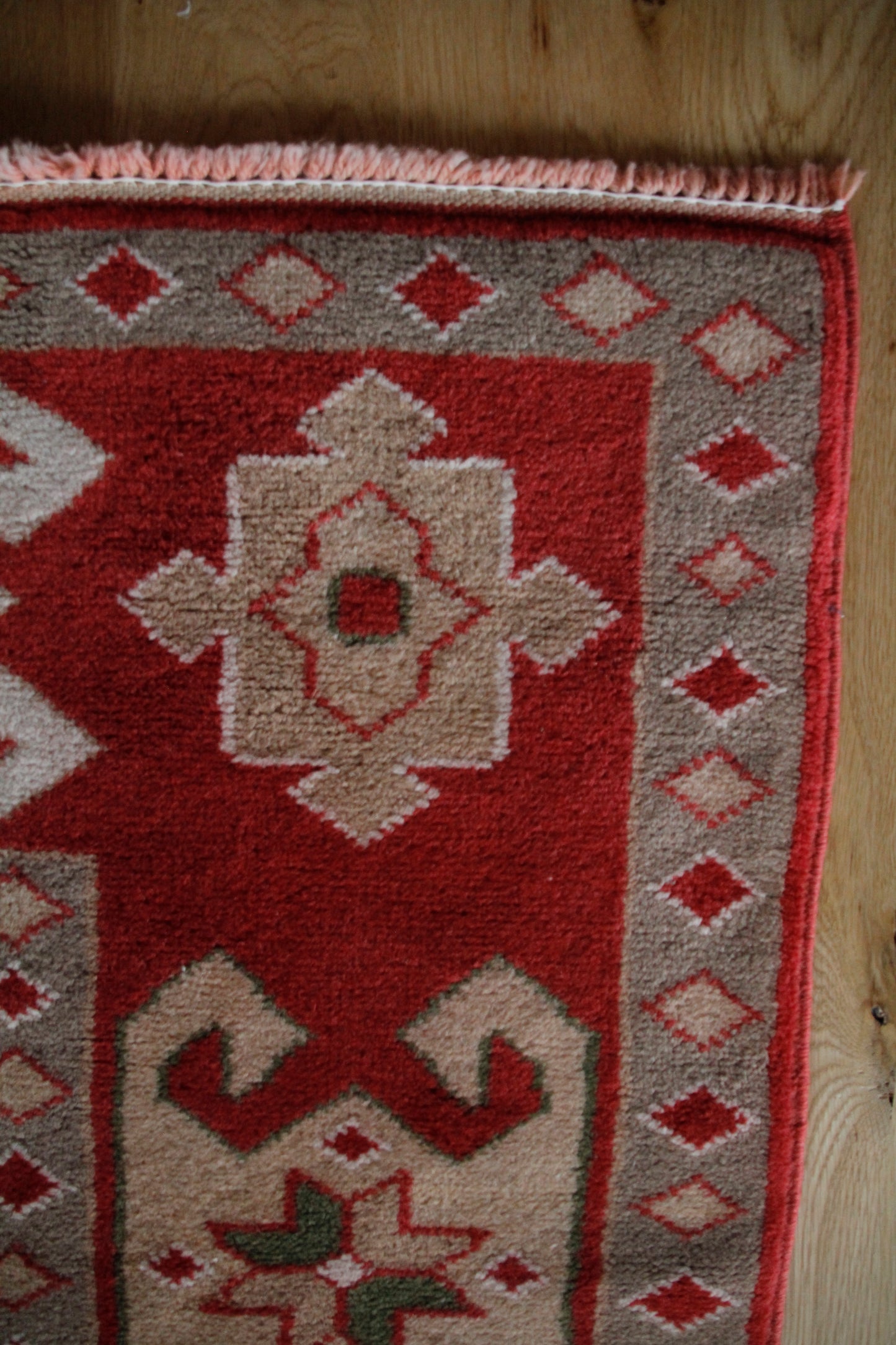 Handmade Vintage Turkish Large Rug 7'1" X 10'4"