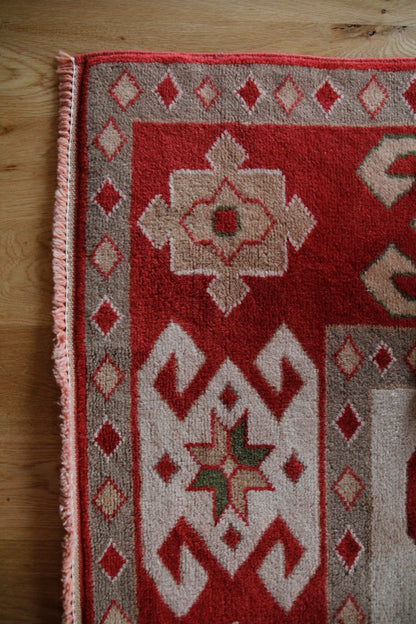 Handmade Vintage Turkish Large Rug 7'1" X 10'4"