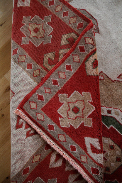 Handmade Vintage Turkish Large Rug 7'1" X 10'4"