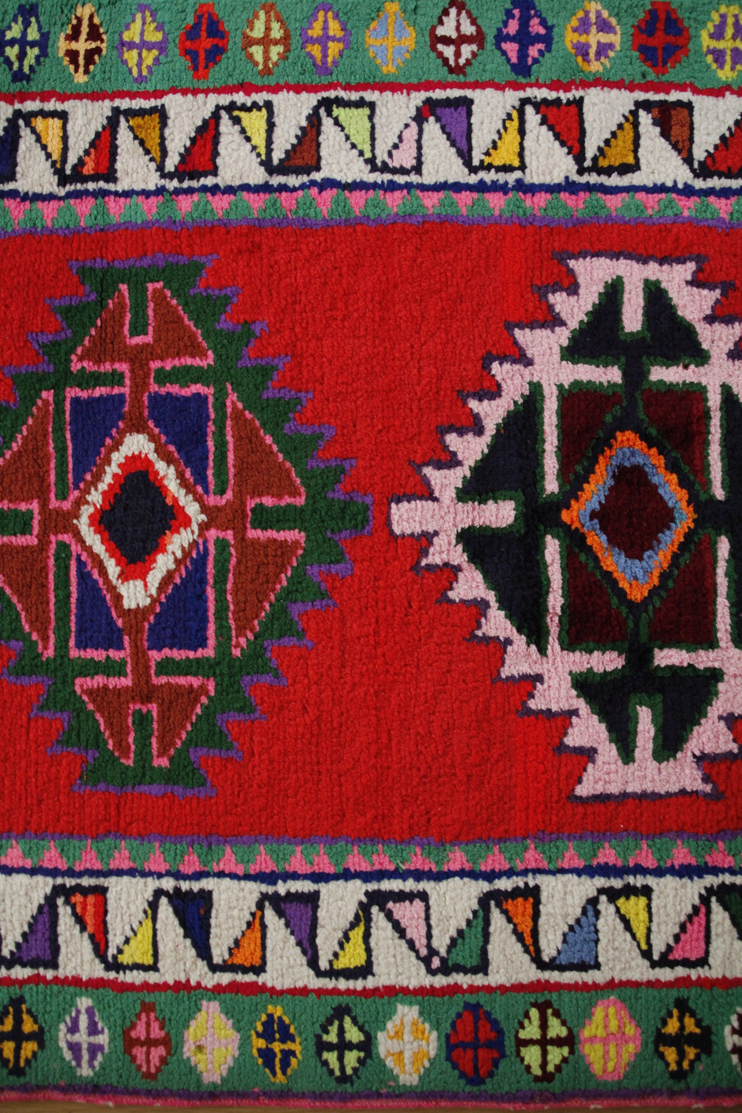 Handmade Vintage Persian Runner 2'7" X 13'