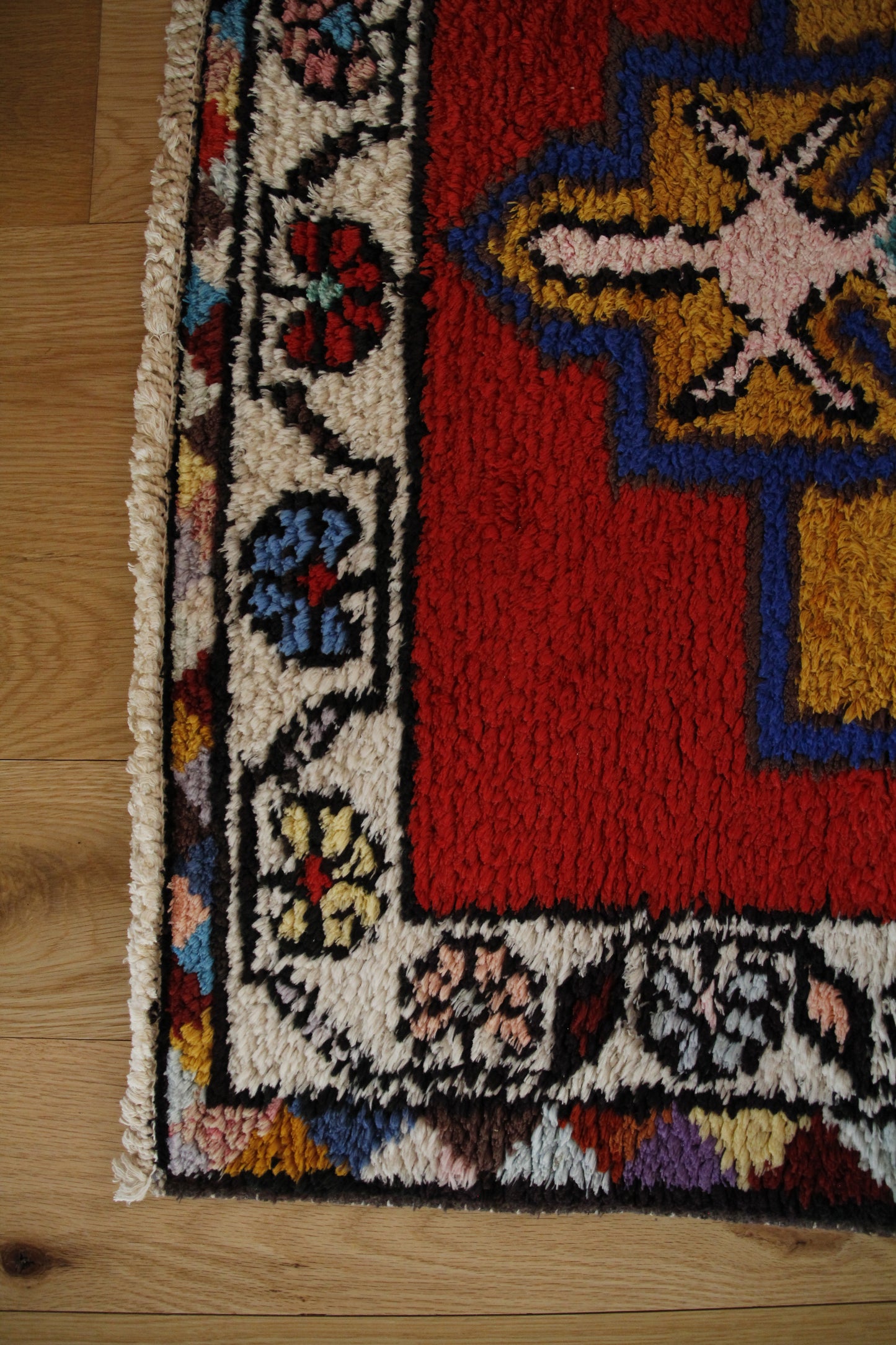 Handmade Vintage Persian Runner 2'10" X 13'7"