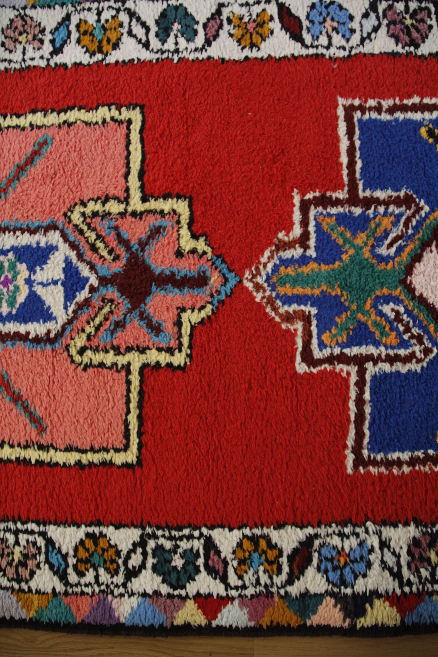 Handmade Vintage Persian Runner 2'10" X 13'7"
