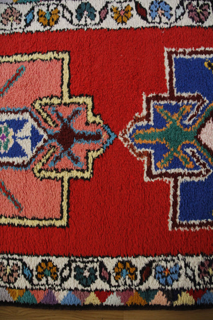 Handmade Vintage Persian Runner 2'10" X 13'7"