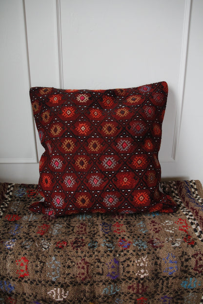 Handmade vintage Turkish pillow cover.