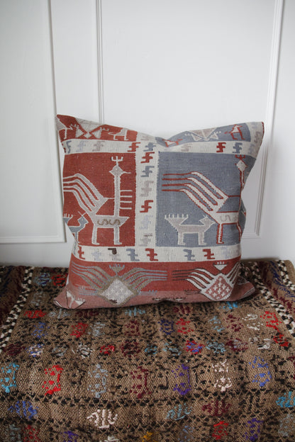 Handmade vintage Turkish pillow cover.