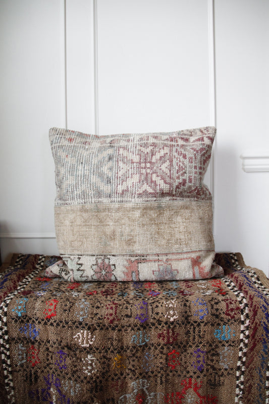 Handmade vintage Turkish pillow cover.