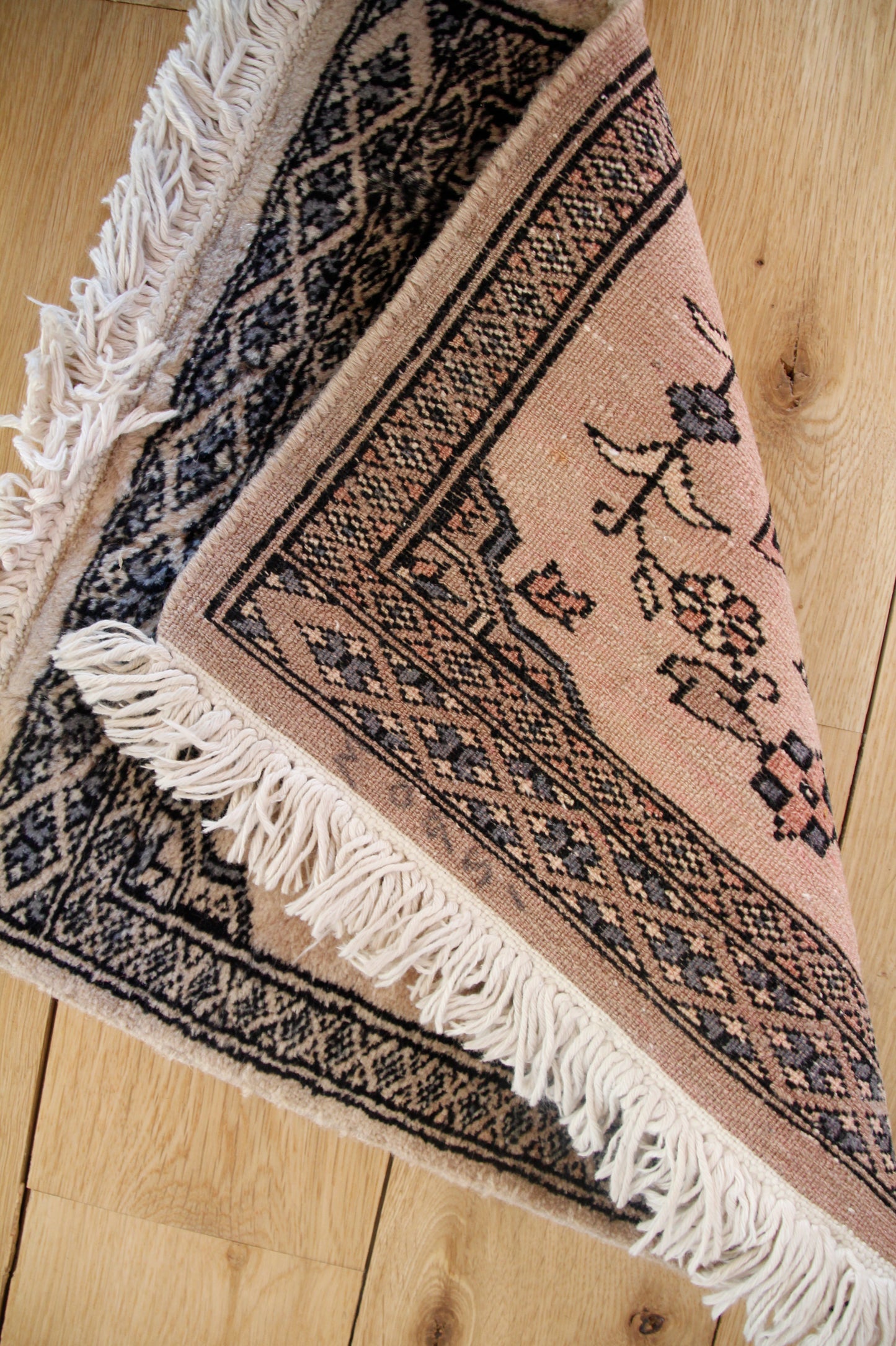 Handmade Vintage Afghan Mini Rug 1'4" X 1'6"