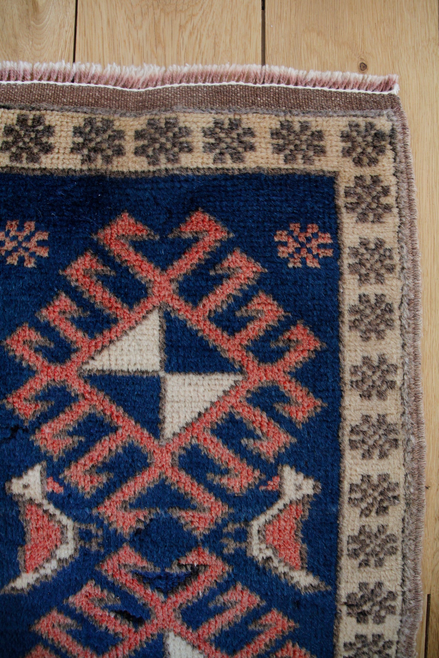 Handmade Vintage Turkish Mini Rug 1'2" X 2"