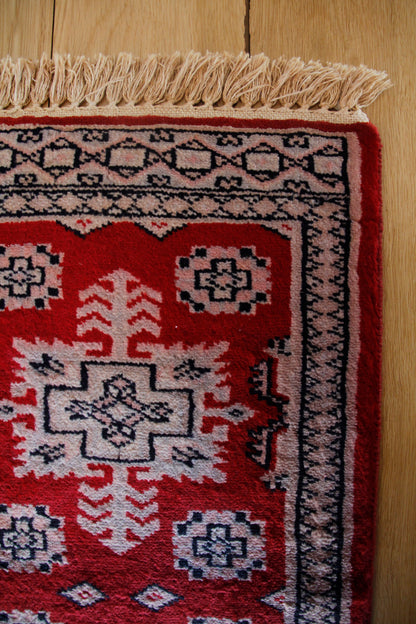 Handmade Vintage Afghan Mini Rug 1'1" X 2'3"