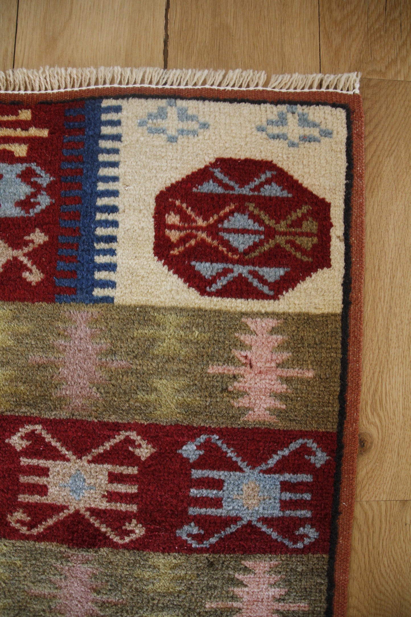 Handmade Vintage Turkish Entryway Rug 1'5" X 3'8"