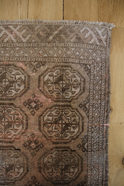 Handmade Vintage Turkoman Entryway Rug 1'9" X 3'5"