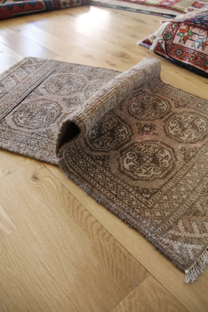 Handmade Vintage Turkoman Entryway Rug 1'9" X 3'5"