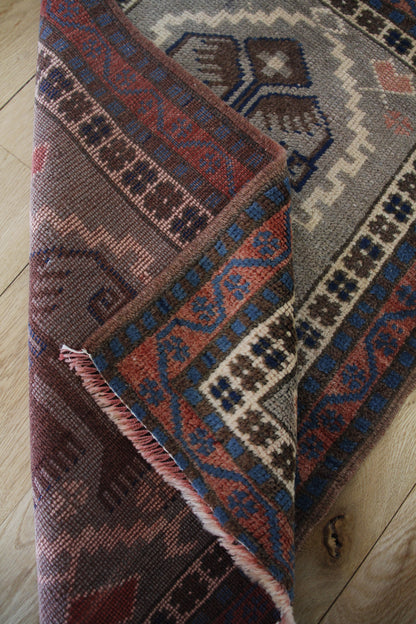 Handmade Vintage Turkish Entryway Rug 1'10" X 2'11"