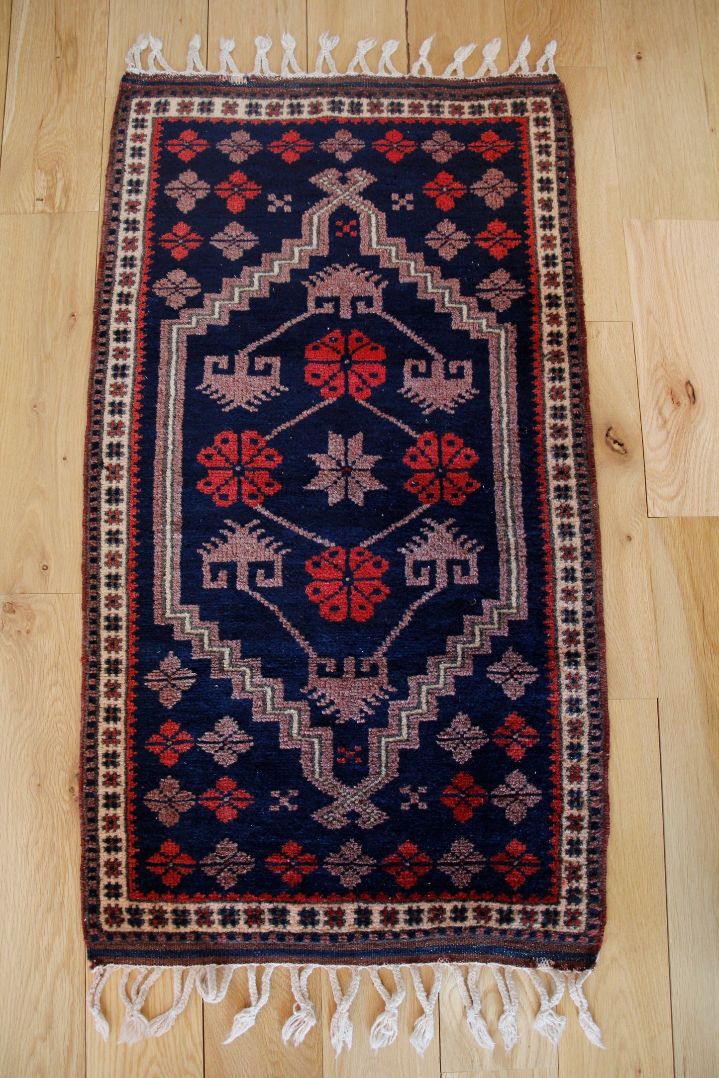 Handmade Vintage Turkish Entryway Rug 1'11" X 3'10"