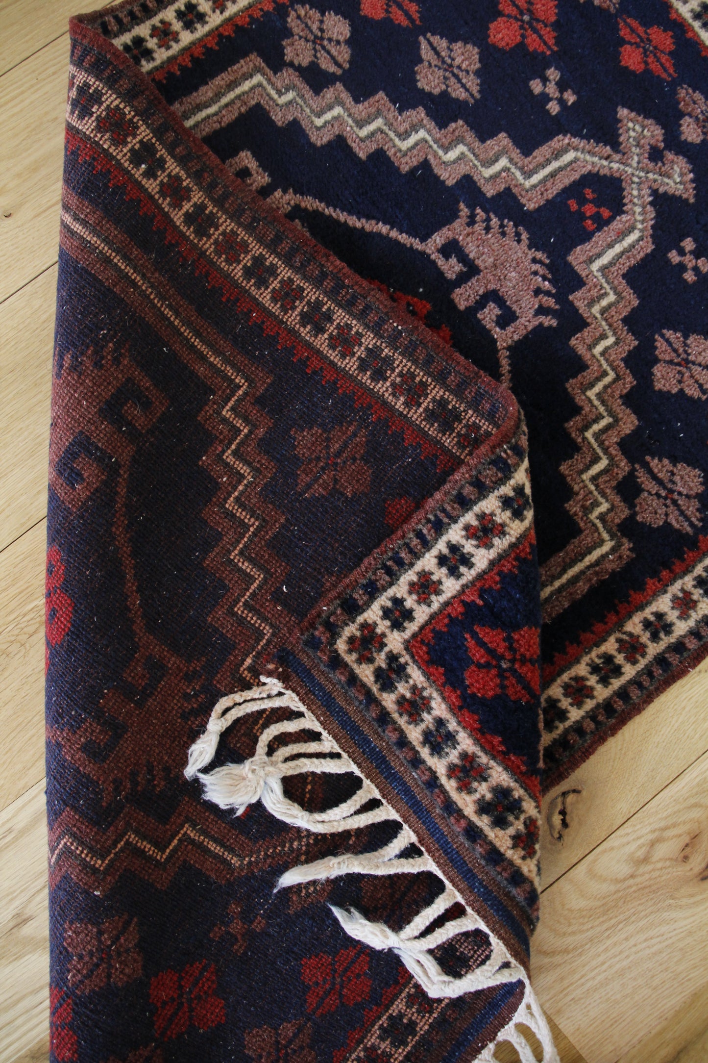 Handmade Vintage Turkish Entryway Rug 1'11" X 3'10"