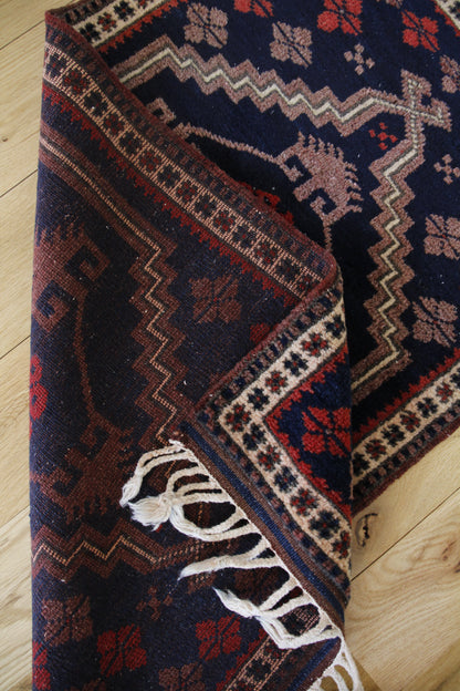 Handmade Vintage Turkish Entryway Rug 1'11" X 3'10"