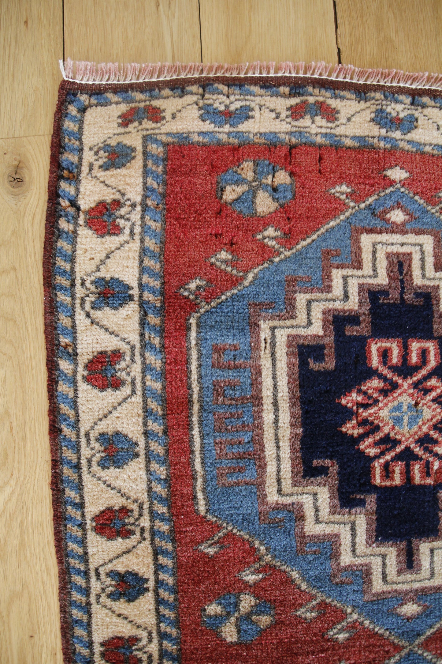 Handmade Vintage Turkish Entryway Rug 2' X 3'6"