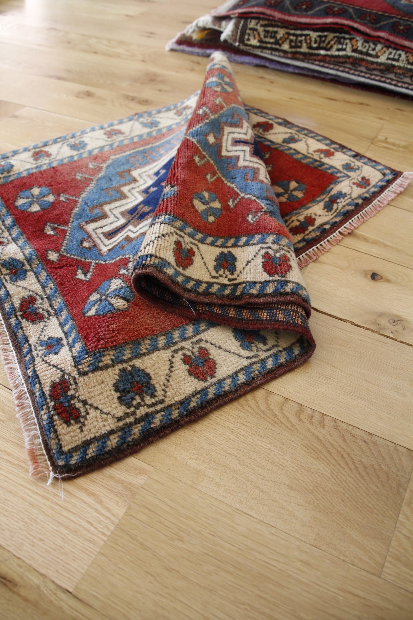 Handmade Vintage Turkish Entryway Rug 2' X 3'6"