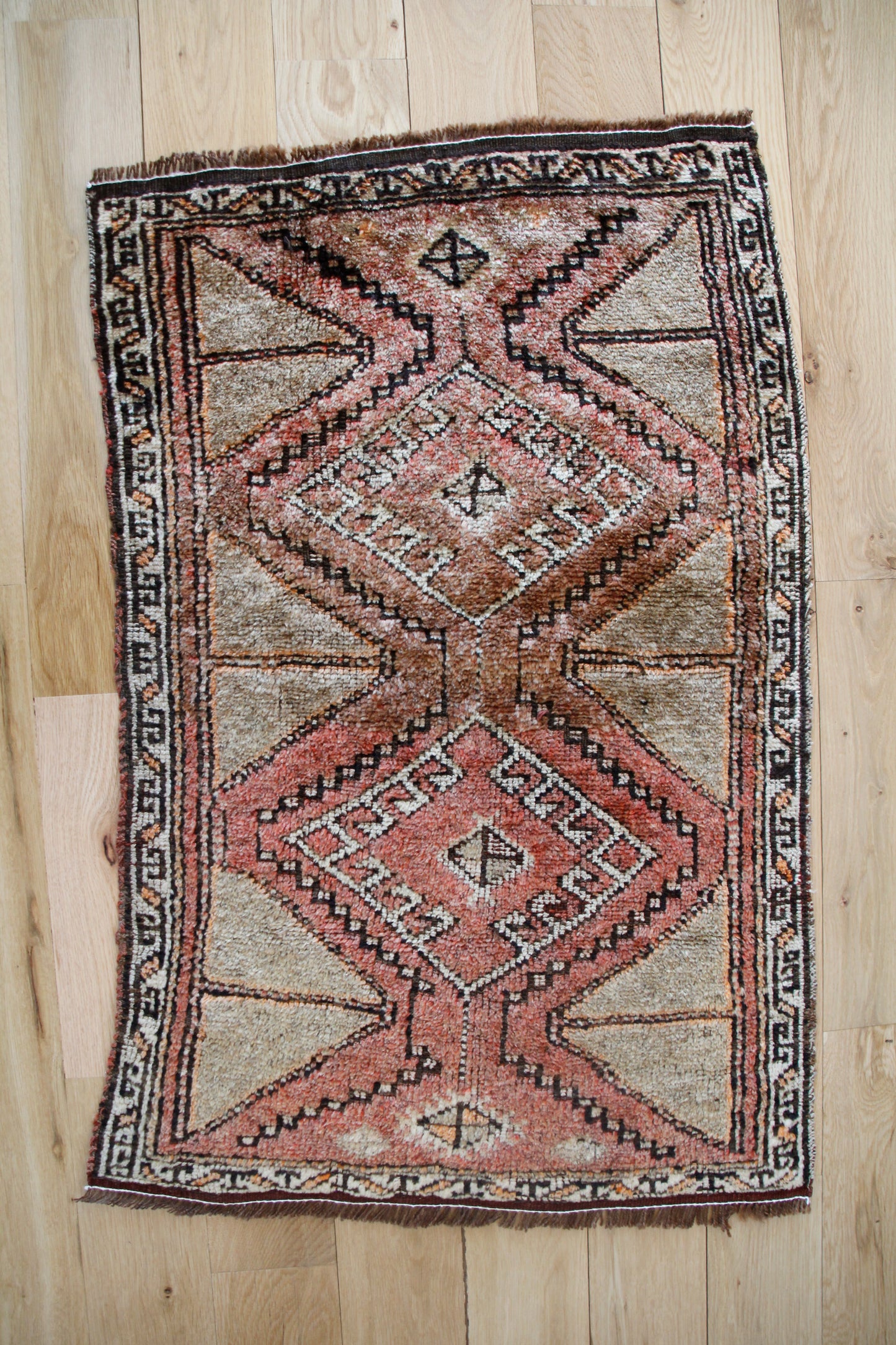 Handmade Vintage Turkish Entryway Rug 2'2" X 3'8"
