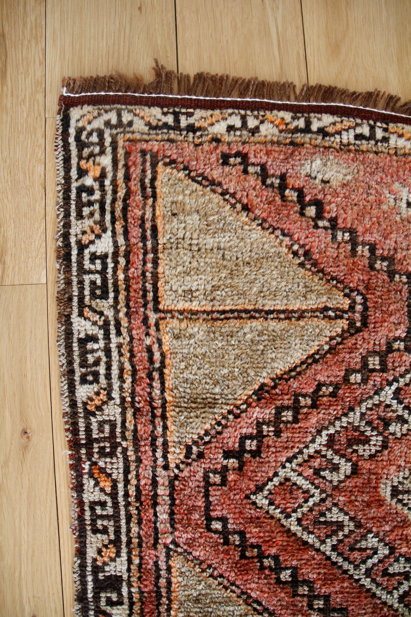 Handmade Vintage Turkish Entryway Rug 2'2" X 3'8"
