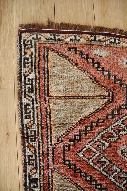 Handmade Vintage Turkish Entryway Rug 2'2" X 3'8"