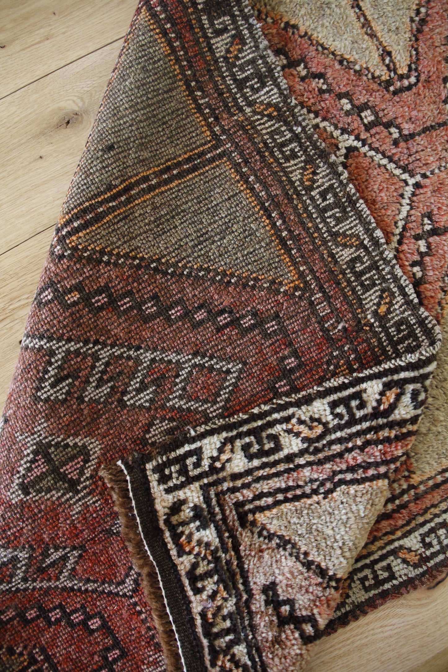 Handmade Vintage Turkish Entryway Rug 2'2" X 3'8"