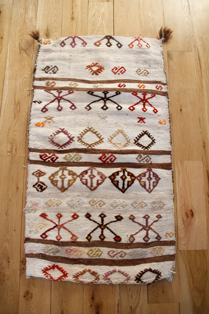 Handmade Vintage Turkish Entryway Rug 2' X 3'6"
