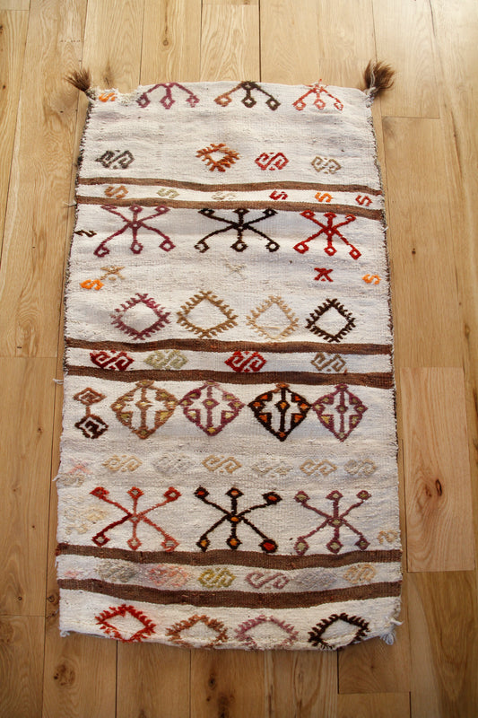 Handmade Vintage Turkish Entryway Rug 2' X 3'6"