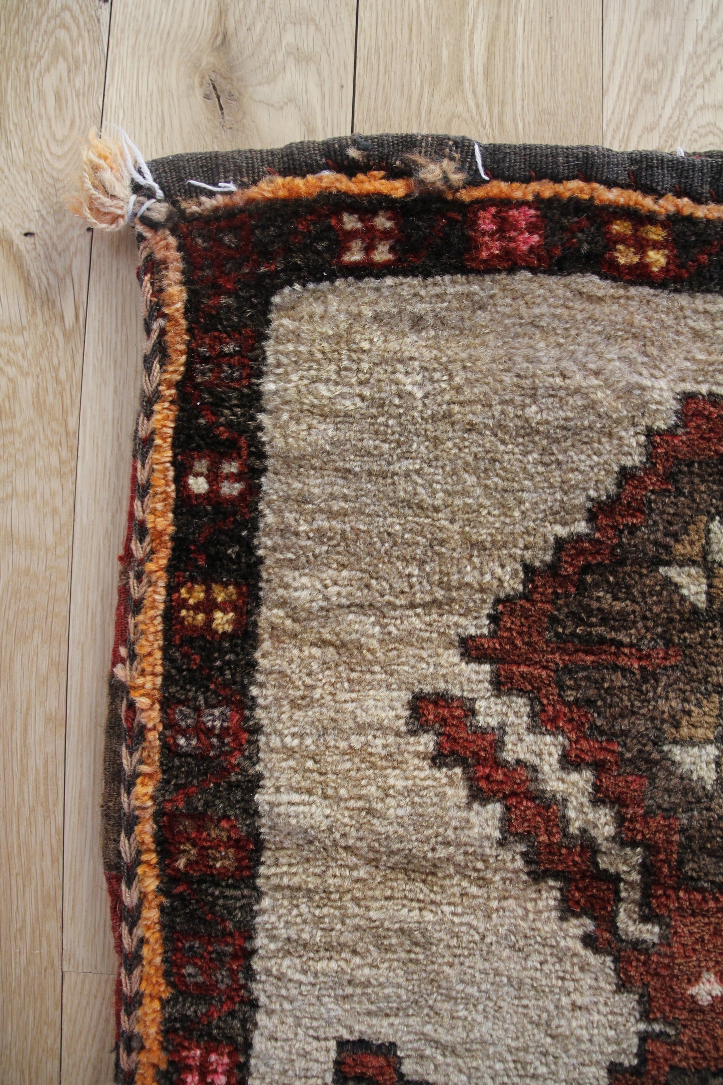 Handmade Vintage Turkish Entryway Rug 1'10" X 3'6"