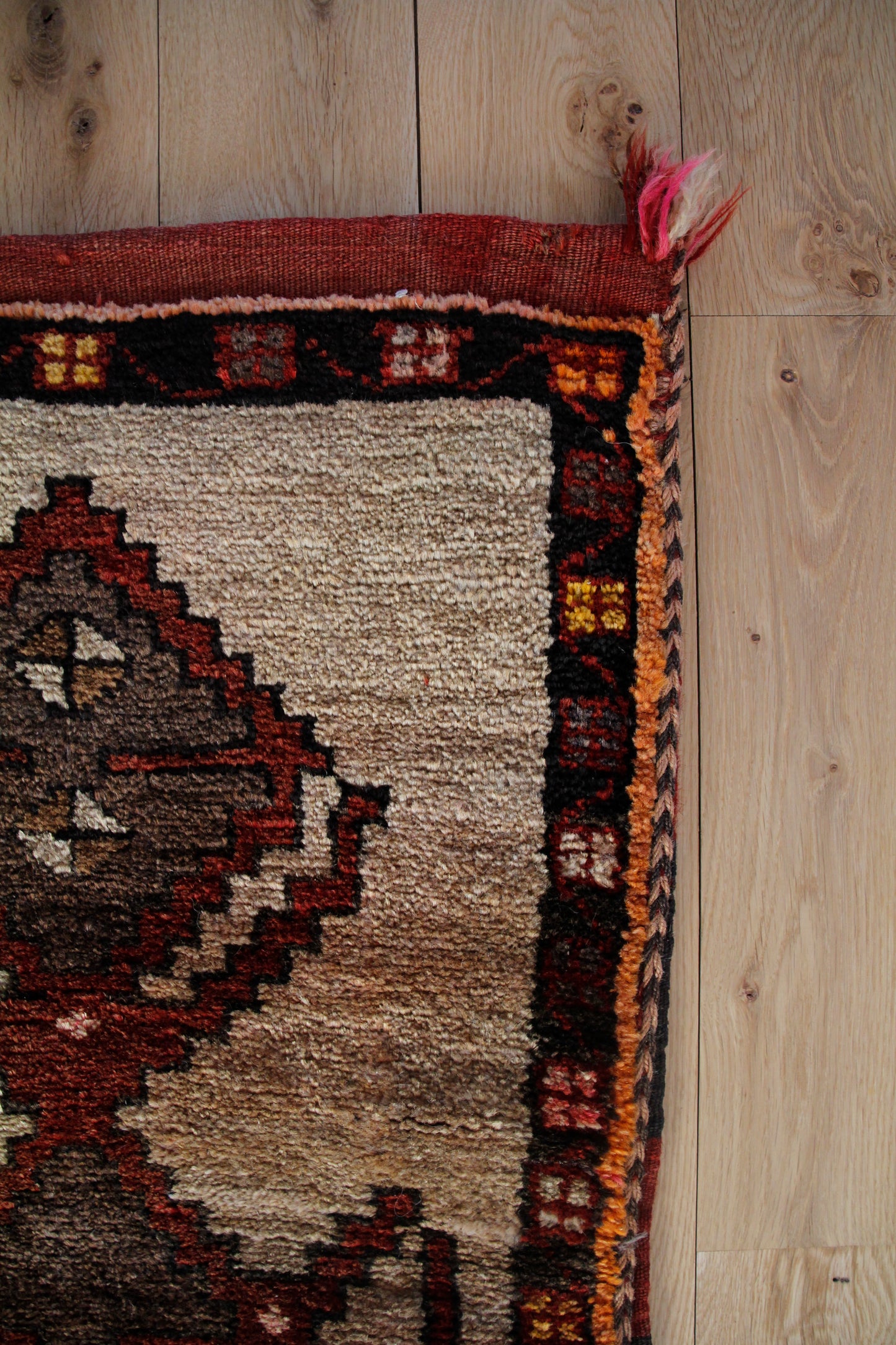 Handmade Vintage Turkish Entryway Rug 1'10" X 3'6"