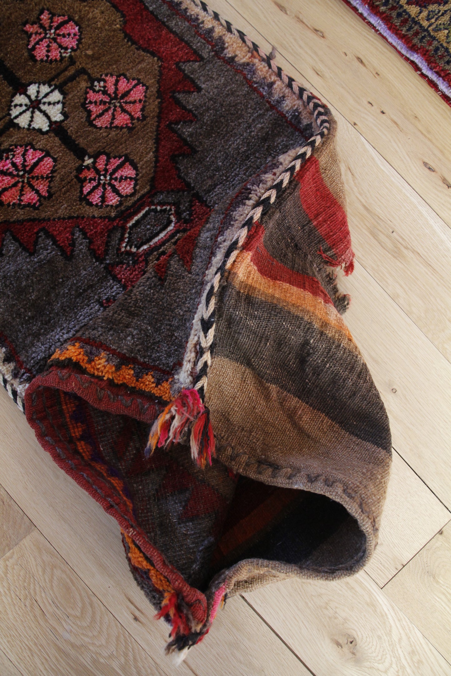 Handmade Vintage Turkish Entryway Rug 1'9" X 3'5"