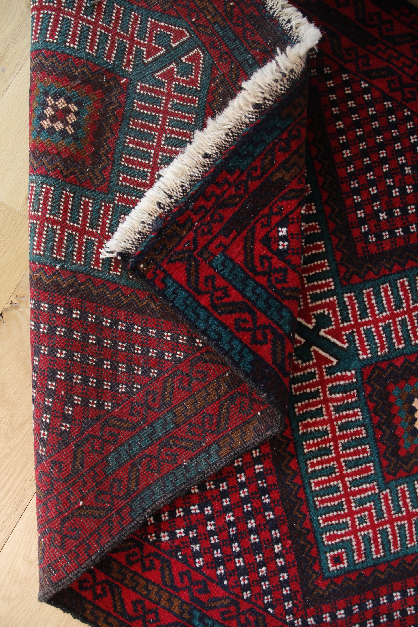 Handmade Vintage Turkoman Small Rug 2'7" X 4'9"