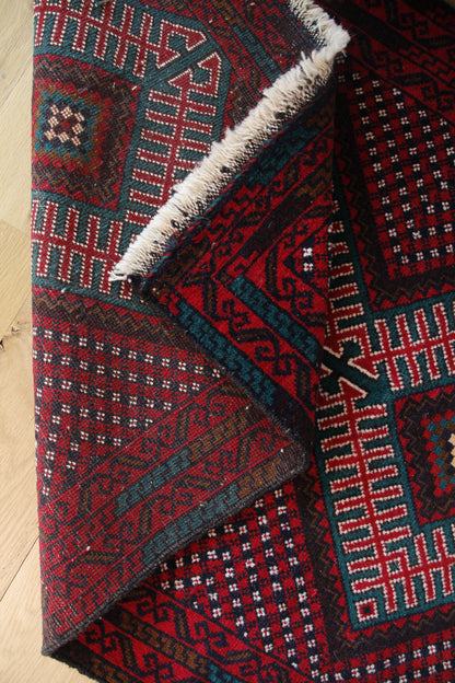 Handmade Vintage Turkoman Small Rug 2'7" X 4'9"