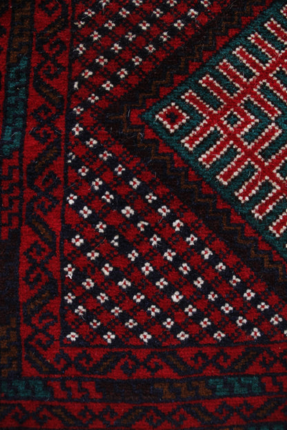 Handmade Vintage Turkoman Small Rug 2'7" X 4'9"