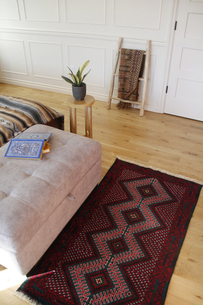 Handmade Vintage Turkoman Small Rug 2'7" X 4'9"